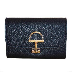 Gucci Softbit Card Case in Black Grainy Leather